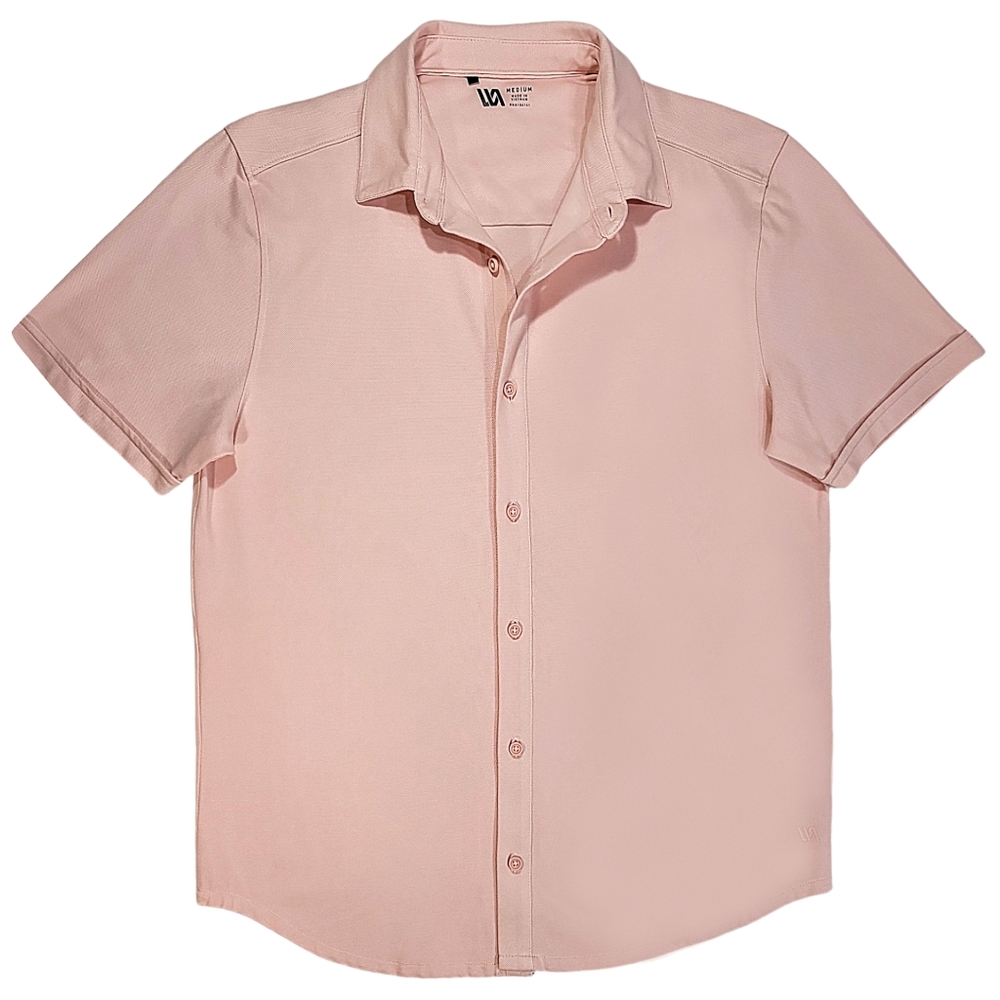 NEW Men's VRST Casual Short Sleeve Soft Cotton Blend Flex Stetch Button Up Shirt